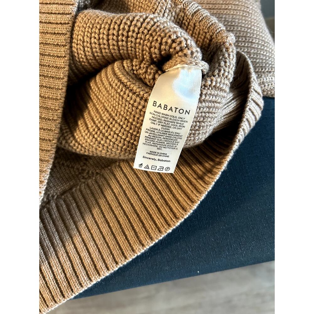 Aritzia Babaton Seek Cable Kit Sweater In Heather Gold/Camel Size S - Picture 7 of 9